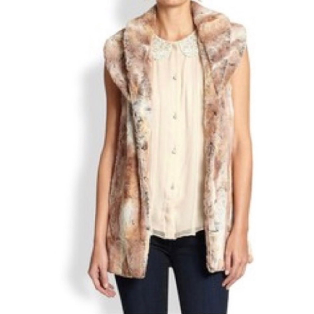 Alice + Olivia Multicolor Faux Fur Vest - Picture 5 of 11